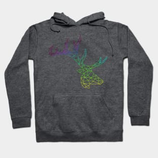 Geometric rainbow stag Hoodie